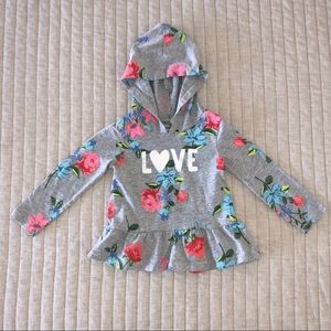 5 for $20!! Carter's floral peplum LOVE hoodie